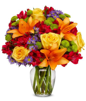 Beautiful multi colored flower bouquet