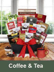 Coffee and tea gift baskets