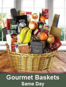 Gourmet gift baskets with sweet and savory treats